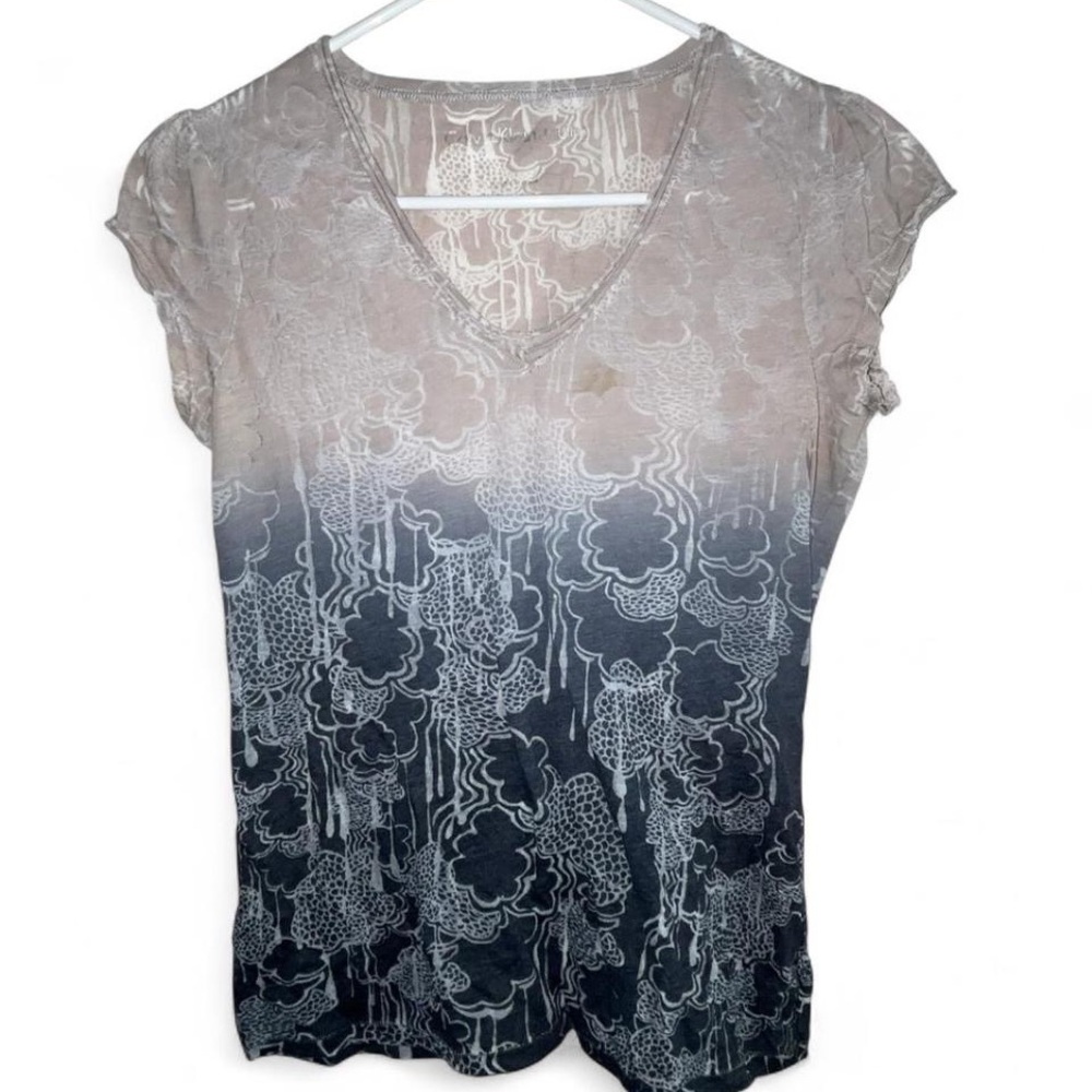 Calvin Klein Jeans Gray Ombre Floral Tee